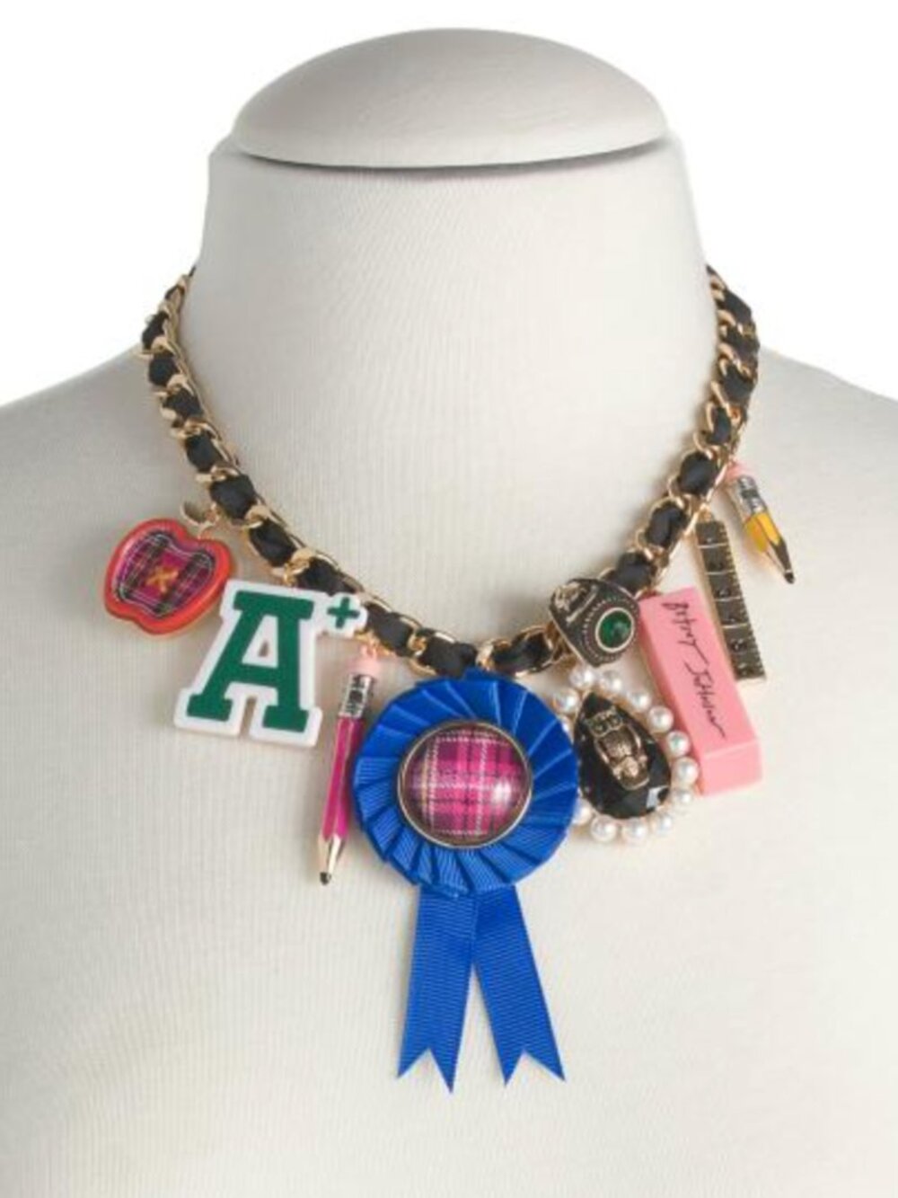 NWT BETSEY JOHNSON BEST IN CHARM STATEMENT NECKLACE